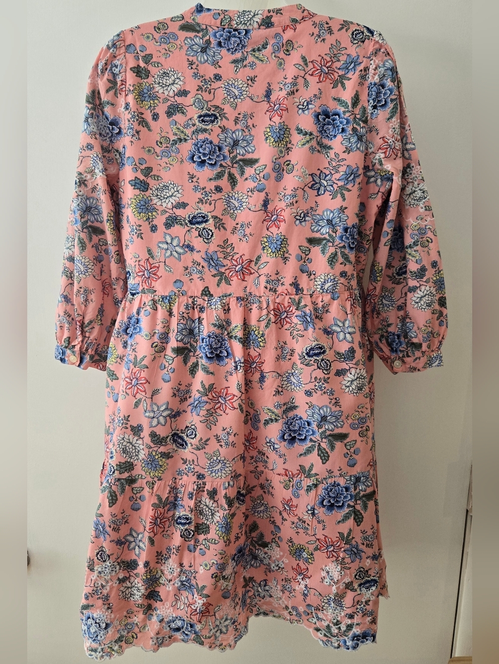 Loft Dress Sz 6 100% Cotton Above Knee Multicolor Floral Design Euc - Picture 3 of 11